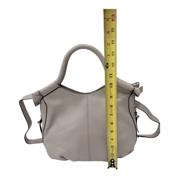 Antonio Melani Gray Leather Bag with Shoulder Strap - Picture 9 of 15